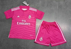 Retro Version 14-15 Real Madrid Away Pink Kids/Youth Soccer Uniform-8679