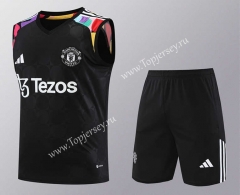 2024-2025 Manchester United Black Thailand Soccer Vest Uniform-418