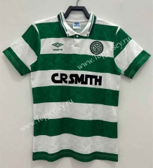 Retro Version 89-91 Celtic Home White&Green Thailand Soccer Jersey AAA-811