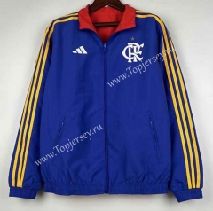 (S-3XL) 2024-2025 Flamengo Blue&Red Double-Sided Wear Thailand Trench Coats-0255