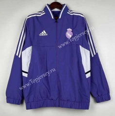 (S-3XL) 2024-2025 Real Madrid Purple Thailand Trench Coats-0255