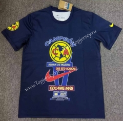 (S-4XL) 2023-2024 Champions Version Club America Royal Blue Thailand Soccer Jersey AAA-5378