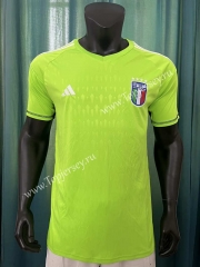 2023-2024 Italy Goalkeeper Fluorescent Green Thailand Soccer Jersey AAA-305