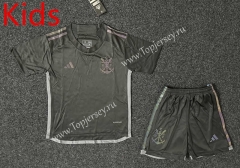 2023-2024 Flamengo 2nd Away Black Kids/Youth Soccer Uniform-GB