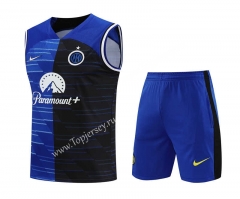 2024-2025 Inter Milan Blue&Black Thailand Soccer Vest Uniform-418