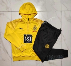 2023-2024 Borussia Dortmund Yellow Thailand Soccer Tracksuit With Hat-815