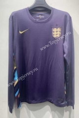 2024-2025 England Away Royal Blue LS Thailand Soccer Jersey AAA-422