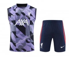 2023-2024 Liverpool Purple Thailand Soccer Vest Uniform-418