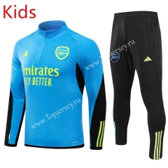 2023-2024 Arsenal Light Blue Kids/Youth Soccer Tracksuit -815