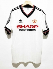 Retro Version 82-83 Manchester United Away White Thailand Soccer Jersey AAA-7505