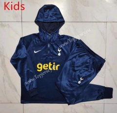 2023-2024 Tottenham Hotspur Royal Blue Kids/Youth Tracksuit With Hat-815