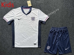 2024-2025 England Home White Kids/Youth Soccer Uniform-GB