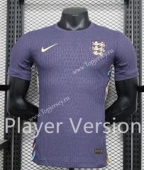 Player Version 2024-2025 England Away Dark Purple Thailand Soccer Jersey AAA-888