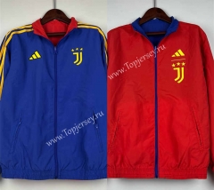 (S-3XL) 2024-2025 Juventus Red&Blue Double-Sided Wear Thailand Trench Coats-0255