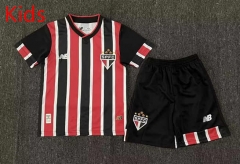 2024-2025 Sao Paulo Away Red&Black Kids/Youth Soccer Unifrom-7209