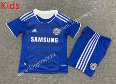 Retro Version 11-12 Chelsea Home Blue Kid/Youth Soccer Uniform-7809