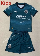 2023-2024 Deportivo Guadalajara 2nd Away Blue Kid/Youth Soccer Unifrom-AY