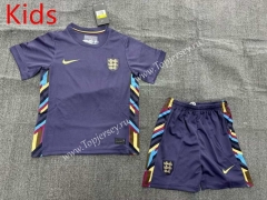 2024-2025 England Goalkeeper Purple Kids/Youth Soccer Uniform-1506