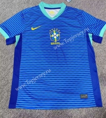 2024-2025 Brazil Away Blue Thailand Soccer Jersey AAA-0287