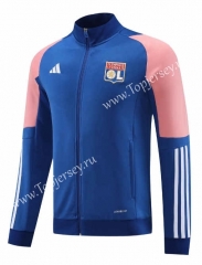 2023-2024 Olympique Lyonnais Camouflage Blue Thailand Soccer Jacket-LH