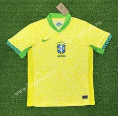 (S-4XL) 2024-2025 Brazil Home Yellow Thailand Soccer Jersey AAA-403