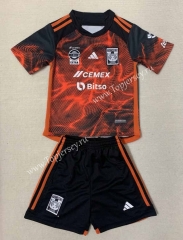 2023-2024 Tigres UANL 2nd Away Black&Orange Soccer Uniform-AY