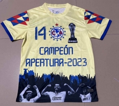 2023-2024 Champions Version Club America Light Yellow Thailand Soccer Jersey AAA