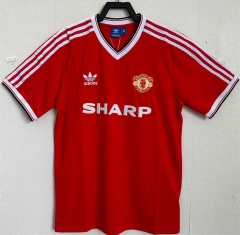 Retro Version 82-83 Manchester United Home Red Thailand Soccer Jersey AAA-9171