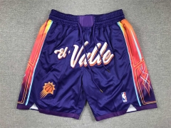 2024 City Edition Phoenix Suns Purple NBA Shorts-1380