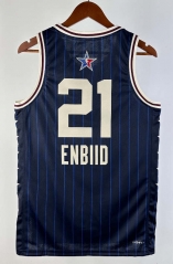 2024 All Stars Blue&Black ( #21 ENBIID ) NBA Jersey-311