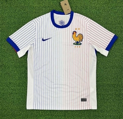 (S-4XL) 2024-2025 France Away White Thailand Soccer Jersey AAA-403