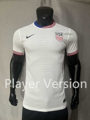 Player Version 2024-2025 USA Home White Thailand Soccer Jersey AAA-4691