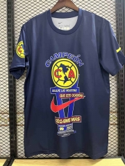 (S-4XL) 2023-2024 Commemorative Edition Club America Royal Blue Thailand Soccer T-Shirt AAA-9387