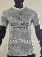 Player Version 2024-2025 Dragon Special Version Manchester City White&Gray Thailand Soccer Jersey AAA-SJ