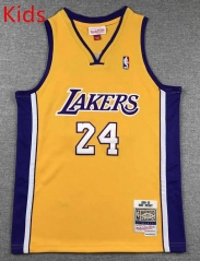 Los Angeles Lakers Yellow #24 Kids NBA Jersey-1380
