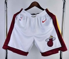 Miami Heat Home White NBA Shorts-311