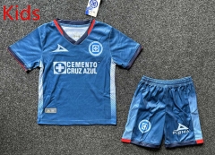 2023-2024 Cruz Azul 2nd Away Blue Kid/Youth Soccer Uniform-GB