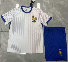 (Without Brand Logo) 2024-2025 France Away White Soccer Uniform-9031