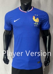 Player Version 2024-2025 France Home Blue Thailand Soccer Jersey AAA-4691