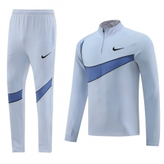 Nike Blue&Gray Thailand Soccer Tracksuit-LH