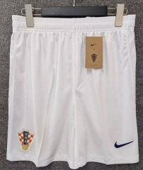 2024-2025 Croatia Home White Thailand Soccer Shorts