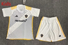 2024-2025 Los Angeles Galaxy Home White Kids/Youth Soccer Uniform-3162