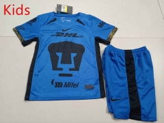 2023-2024 Pumas UNAM 2nd Away Blue Kids/Youth Soccer Uniform-507
