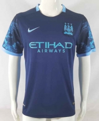 Retro Version 15-16 Manchester City Away Royal Blue Thailand Soccer Jersey AAA-503
