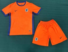 2024-2025 Netherlands Home Orange Soccer Uniform-6748