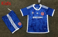 2024-2025 Universidad de Chile Home Blue Kids/Youth Soccer Uniform-3454