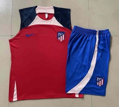 2023-2024 Atletico Madrid Red Thailand Soccer Vest Tracksuit -815
