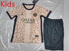 2023-2024 Paris SG 3rd Away Yellow Kid/Youth Soccer Uniform-507