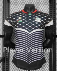 Player Version 2024-2025 Palestine Black Thailand Soccer Jersey AAA-888