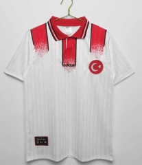 Retro Version 1996 Turkey Away White Thailand Soccer Jersey AAA-C1046